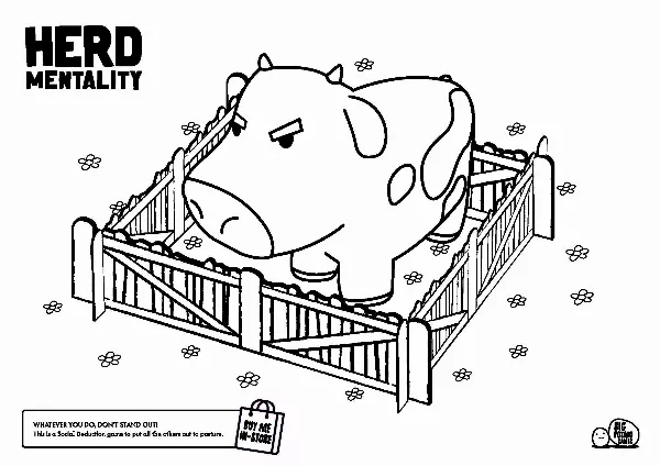 Herd Mentality Colouring Sheet